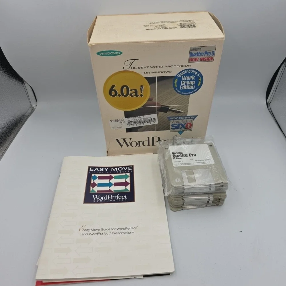 WordPerfect 6.0a for Windows CD-ROM 1993 Vintage Software